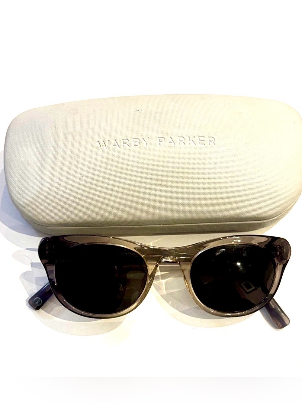 Warby Parker Clear Transparent Gray and Black June 510 Sunglasses